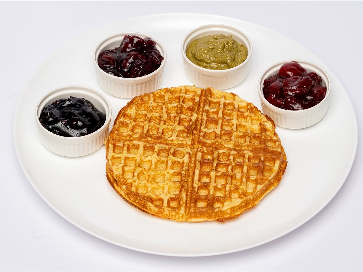 Waffle rotund cu patru dulcețuri